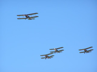 Bristol F.2B Fighter and three Se5a aircraft