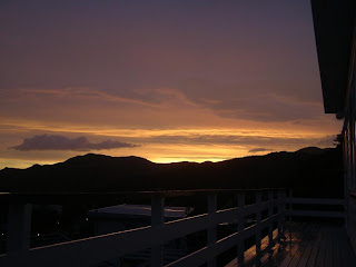 A warm sunset setting behind the hills from my place