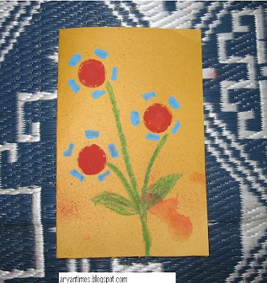 Block printing using a water bottle! - Artsy Craftsy Mom