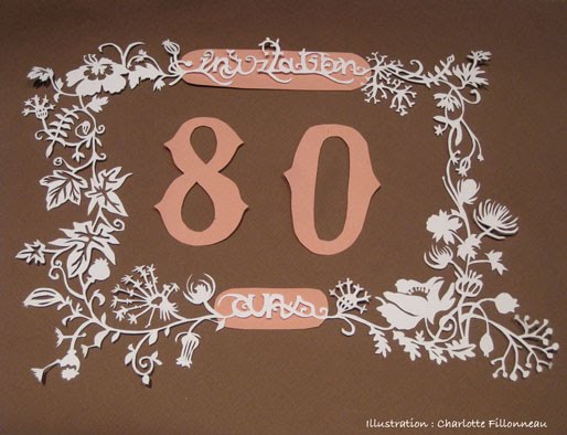 l'atelier de Charlotte Fillonneau: Invitation 80 ans