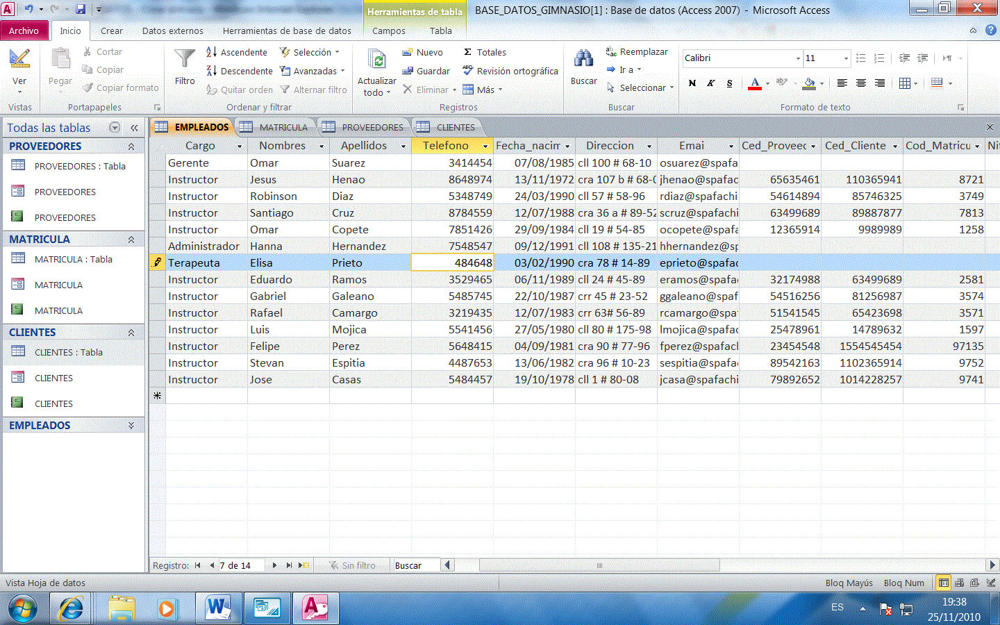 BASE DE DATOS RELACION DE TABLAS DE ACCES EN WORKBENCH BASE DE DATOS RELACION DE TABLAS DE ACCES EN WORKBENCH