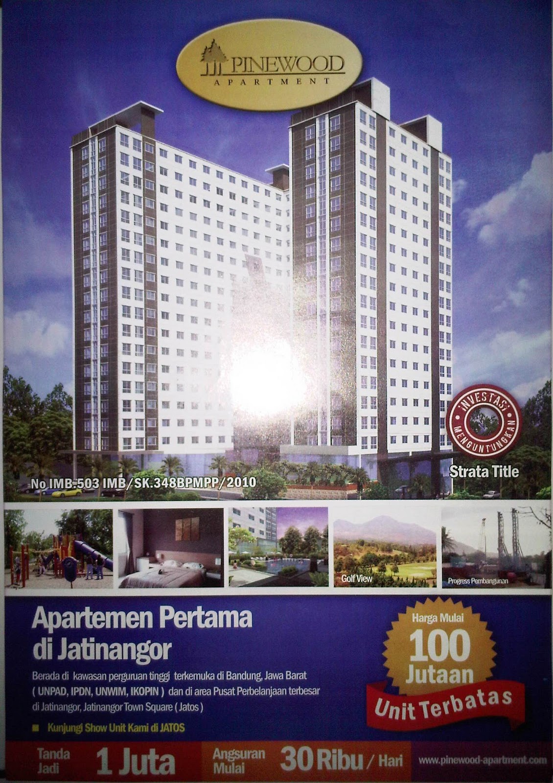 Pinewood Apartment Jatinangor (+/ 300m dari Gerbang UNPAD)