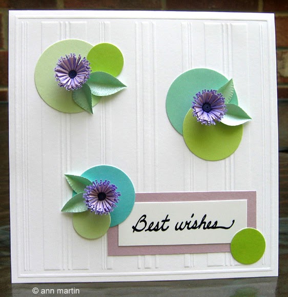 Fringed Flowers DIY Quilled Best Wishes Card