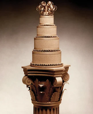 cardboard ornate wedding cake
