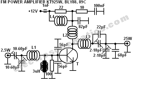 BA1404: 25W FM radio amplifier circuit schematic