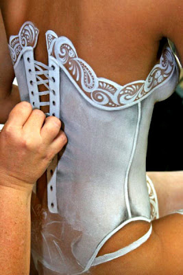 Bridal Corset Body Painting