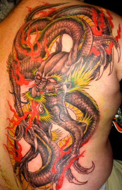 Body Painting: Japanese Dragon Tattoo Designs