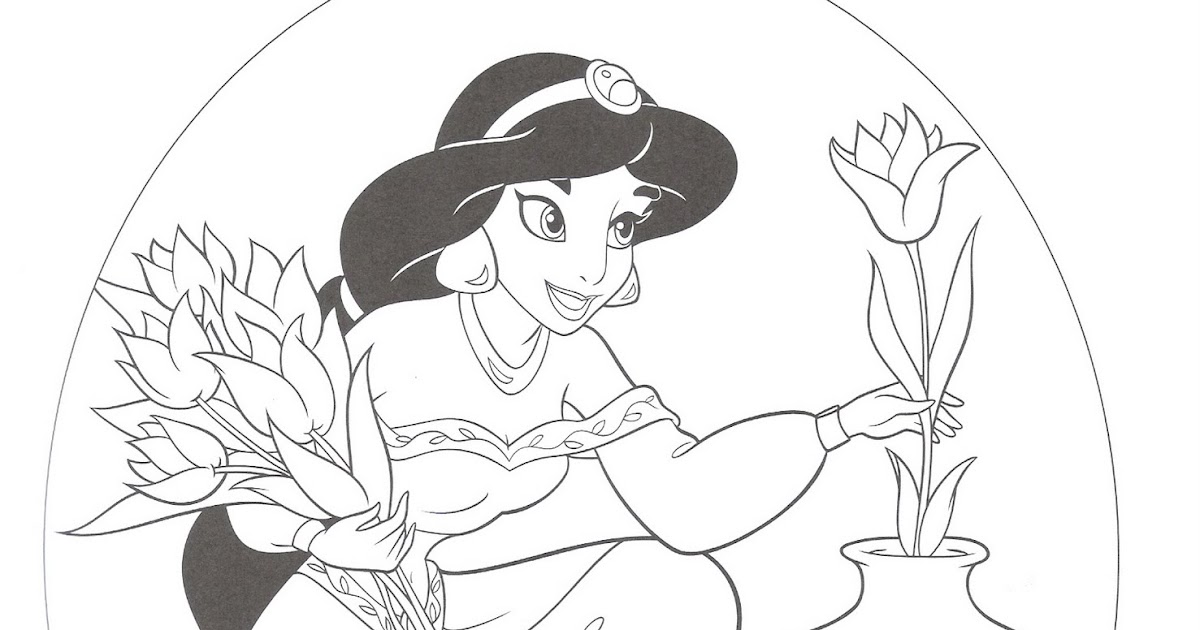 Disney Jasmine Princess Coloring Pages - Caring for ...