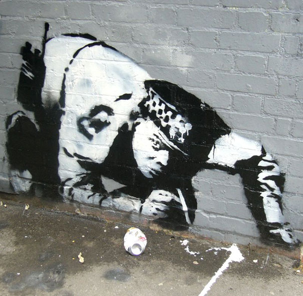banksy graffiti artwork. Banksy Graffiti Street Art