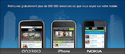 Applications Logic-Immo.com pour mobiles iPhone, Android et Nokia