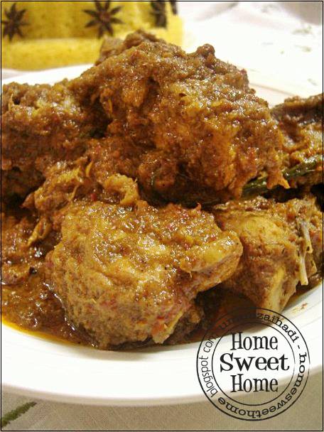 Home Sweet Home: Rendang Ayam Resepi Kak Liza