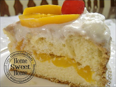 Home Sweet Home: A Simple Peach Sponge Cake Just For You Dear!