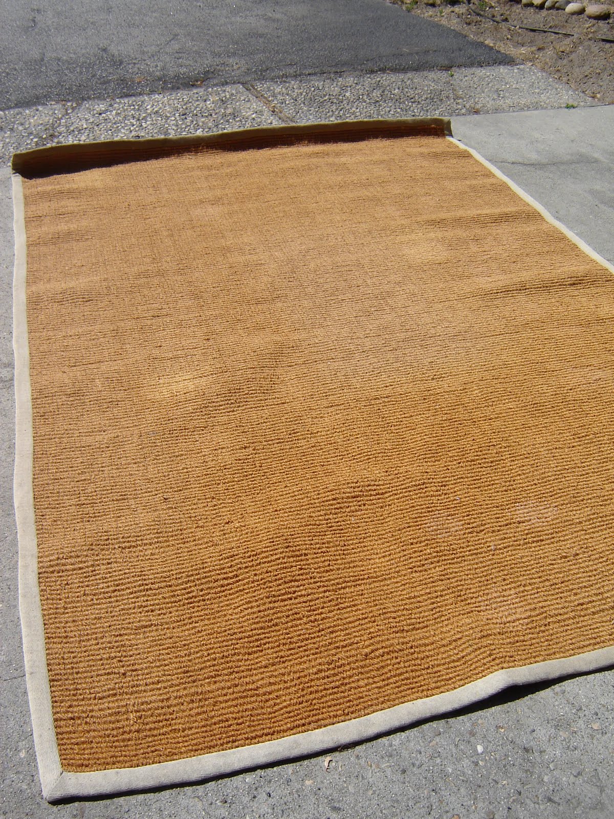 Heart And Home How to Paint a Sisal Rug Beachy, at Heart and Home