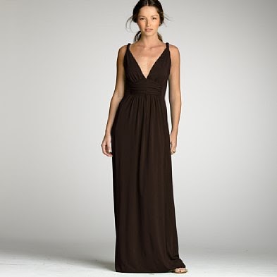J.Crew Aficionada: Product Review: Dressy Jersey Grecian V-neck Long Dress