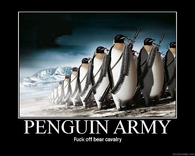 Penguin Army Demotivational Poster