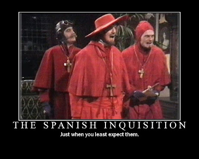 The Spanish Inquisition Demotivational Poster