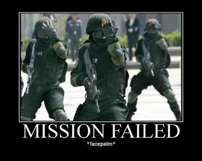Mission Failed Demotivational Poster
