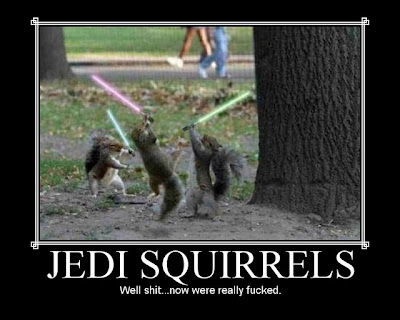 Jedi Squirrels Demotivational Poster