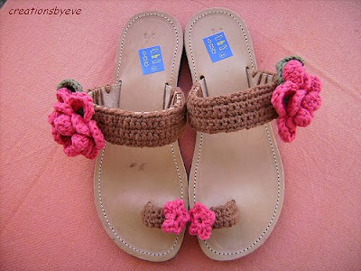 Knitting Bird: Flower Crochet Sandals
