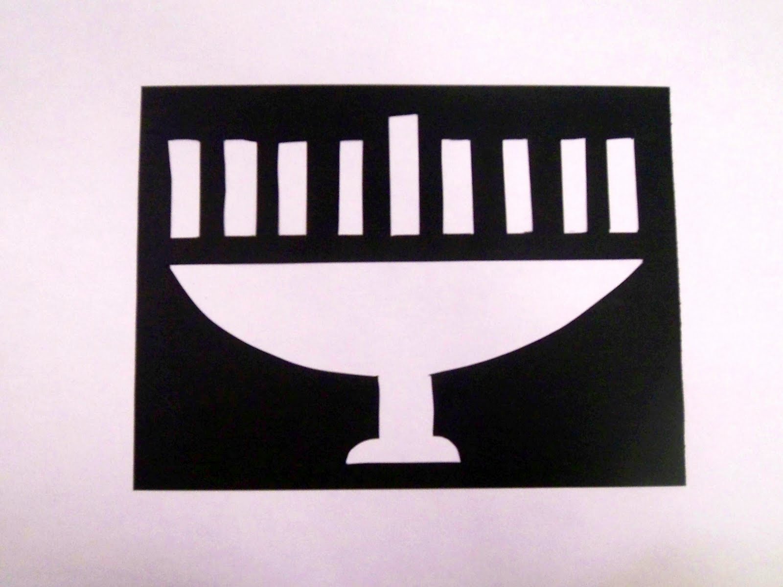 manualidad menorah vitral