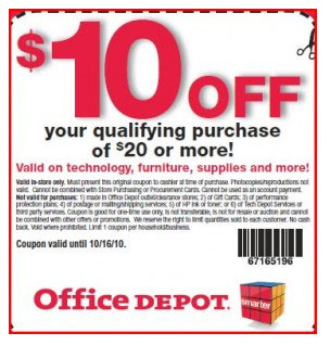 office depot coupons good on technology