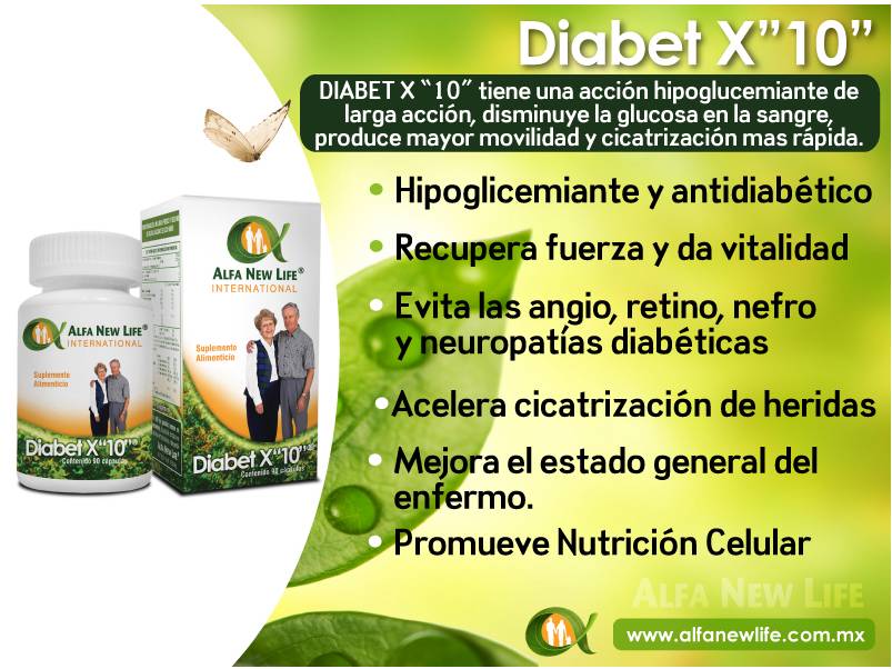 CATALOGO DE PRODUCTOS DIABET X "10" 235.00
