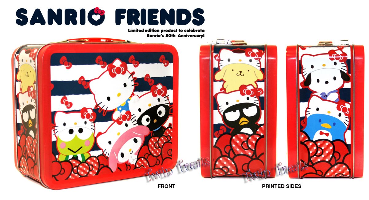 Twin Treats 50th Anniversary Hello Kitty Sanrio Friends Lunch Box