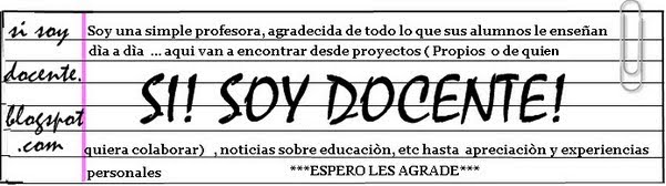 Si! Soy docente!