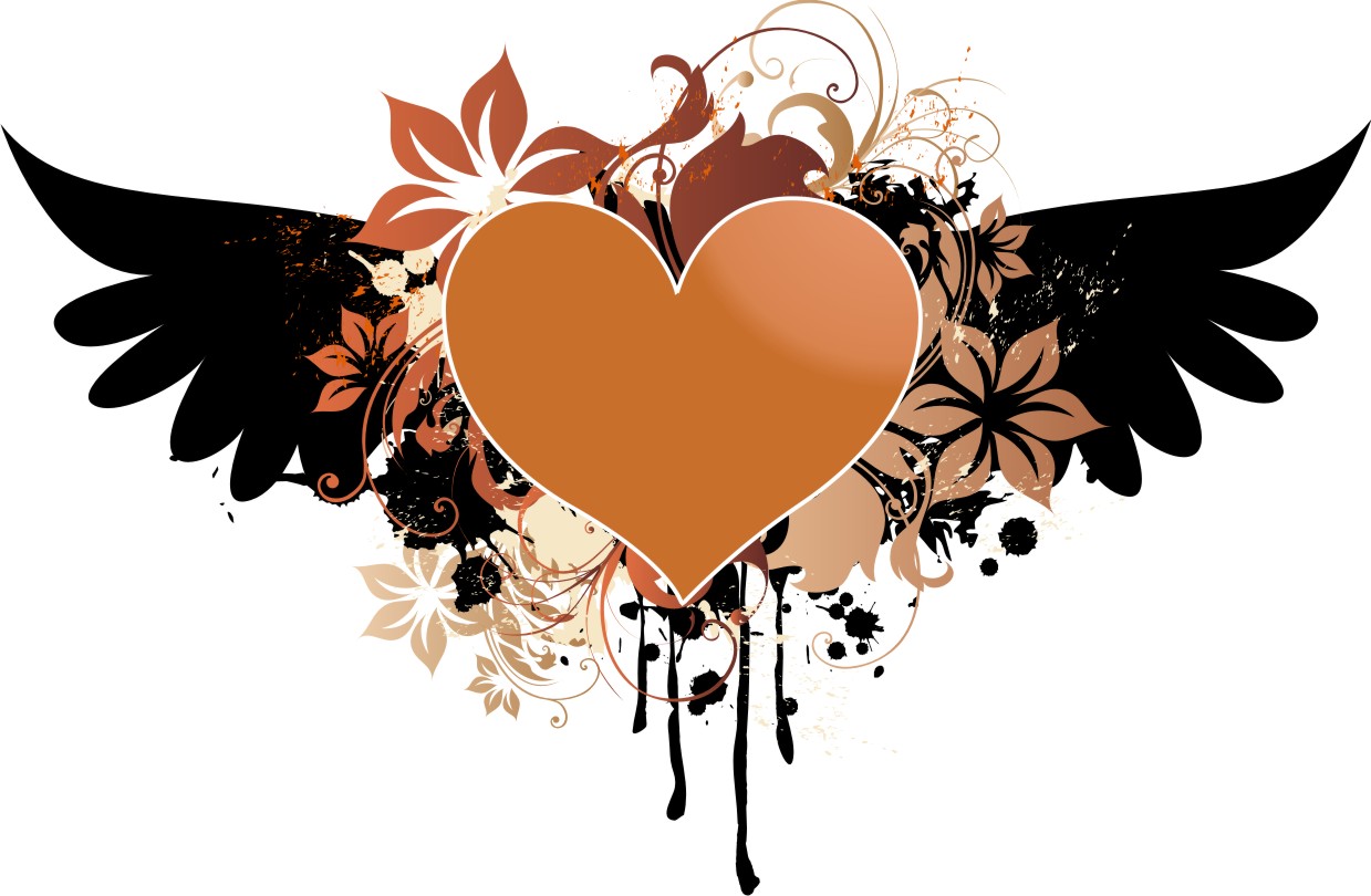free clipart heart with wings - photo #50
