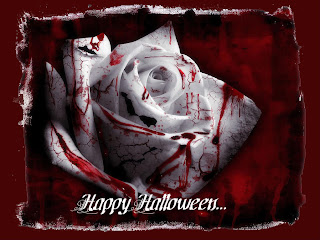 Halloween Blood Roses Wallpaper