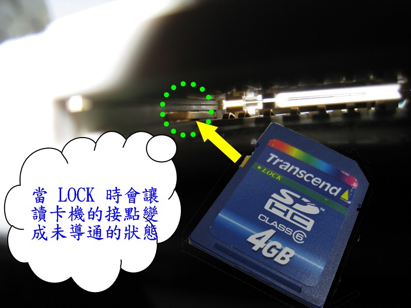 雄gsyan SD card 的 LOCK 開關無效？