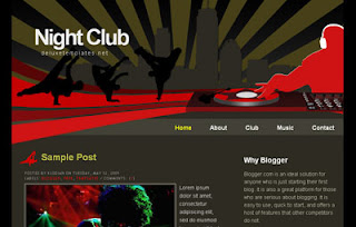 NightClub Blogger Template | Red And Black Theme