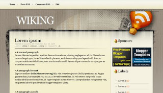 Wiking Blogger Template | Grunge Theme