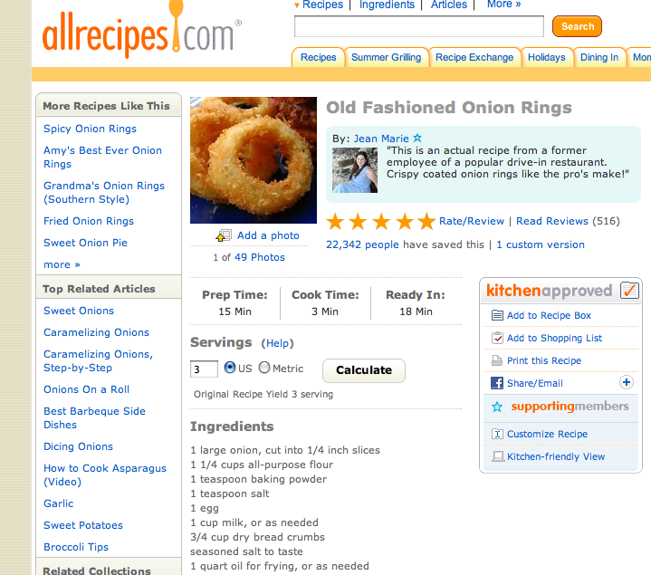  inspired Menu Monday Onion Rings