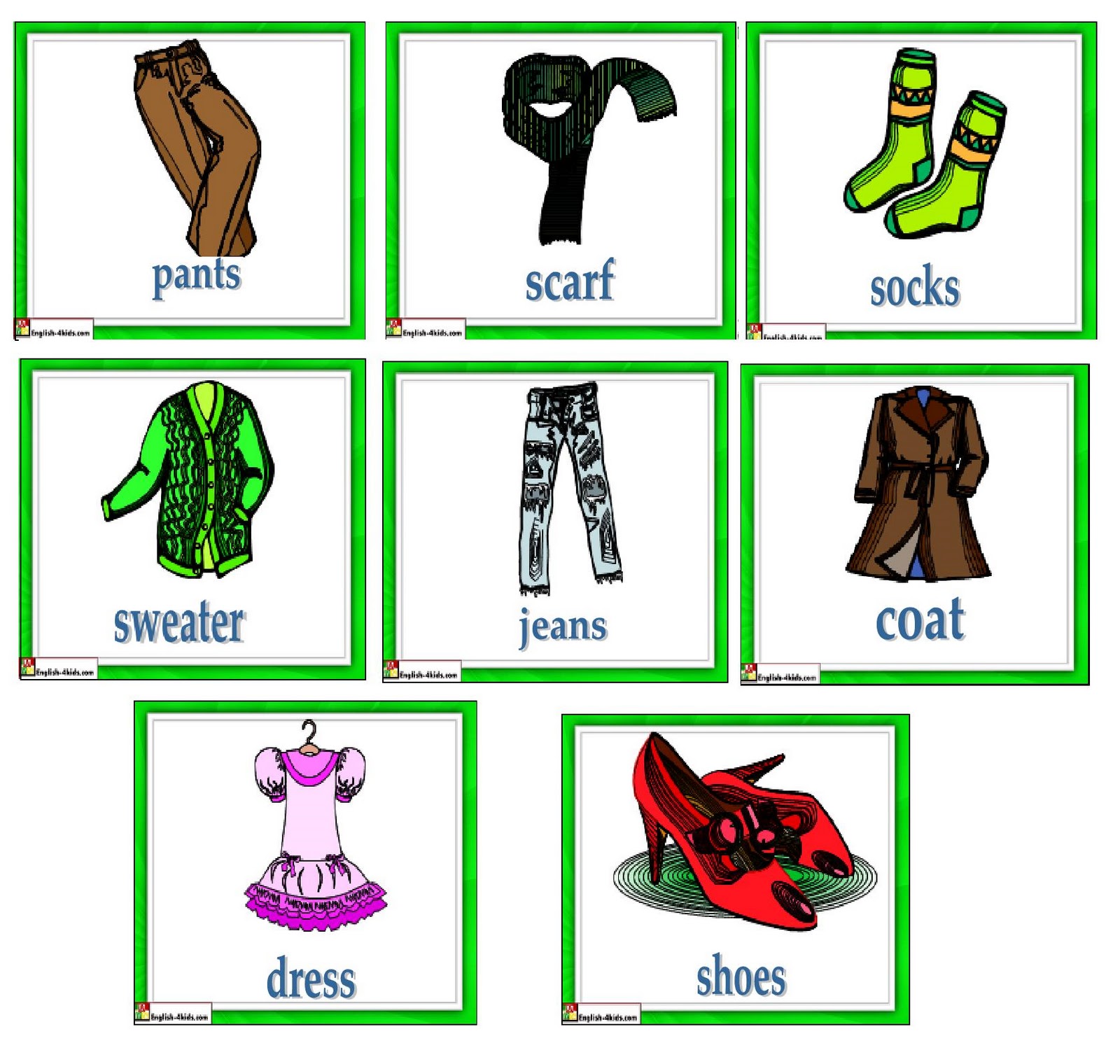 ENGLISH LESSONS Children LESSON 17 Clothes and Colors