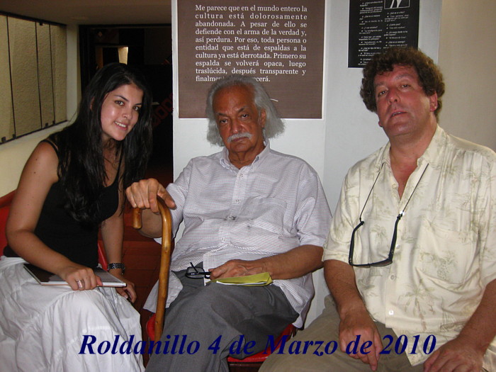Roldanillo 4 de marzo del 2010 Museo Rayo. Maestro Omar Rayo, Michelle Narváez y Jairo Narváez