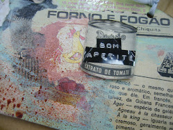 Collage art on chipboard