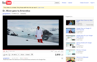 Dr. Wave Goes to Antartica video with an unlisted link