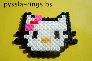 Pyssla-Rings: Pyssla : Hello Kitty