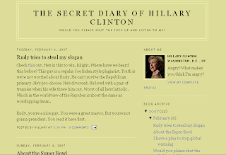 Hillary Clinton's Blog?
