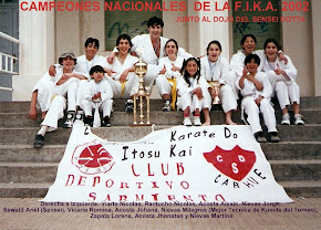 PRIMER NACIONAL GANADO 2002 (COMPITIERON LOS DOS DOJOS DE CARHUE JUNTOS)