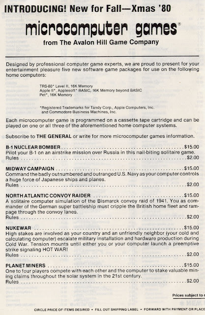 Gaming After 40: Christmas 1980 -- Avalon Hill Ventures Into ...