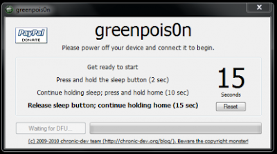 greenpois0n   другой Jailbreak Jailbreak iOS 4.1 Greenpois0n 