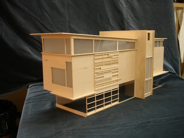 diy modern wedding card box, balsa wood house model