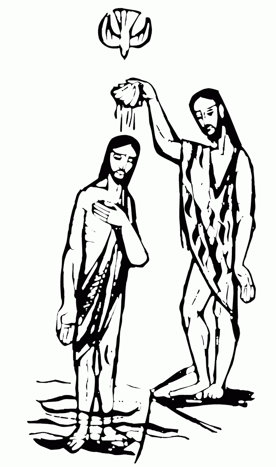 clip art jesus being baptised - photo #5