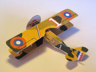 SPAD XII Biplane Papercraft