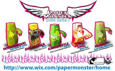KNGL Paper Toy Monster Series 1
