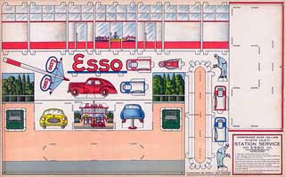 Esso Gas Station Papercraft
