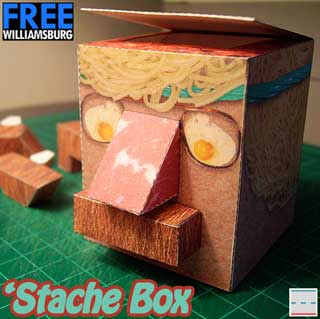 Hipster Stache Box Papercraft