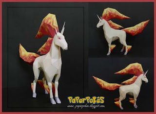 Pokemon Rapidash Papercraft